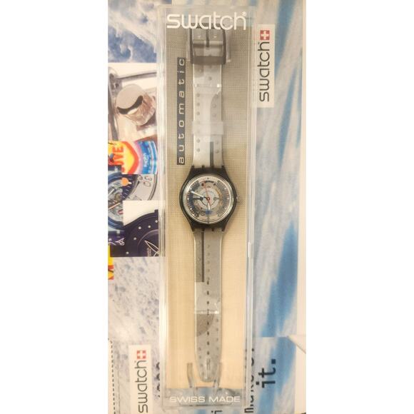 Swatch SILVER BARON SAM104 1994 Automatic Watch with 23 Jewels New old stock - Picture 3 of 12